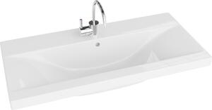 LAVITA Lavabo da incasso Kalifornia 800 | Lavabo da incasso | Lavabo con troppopieno e foro per rubinetto | In porcellana di alta qualità | Lavabo | 81x39x17 cm | Bianco lucido
