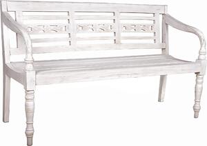 Panca da giardino Garden Pleasure Moyo 960370 legno bianco 150,0 cm