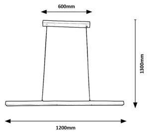 Brilagi - Lampadario LED a sospensione PAXIS LED/30W/230V 120 cm, bianco