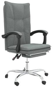 Sedia da ufficio grigio scuro, rivestita in tessuto, con altezza e schienale regolabili, capacità di carico: 110 kg