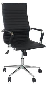 Sedia pieghevole in acciaio, colore nero - Comfort ergonomico - Seduta in ecopelle - Adatta per ufficio e casa - Sedia da scrivania