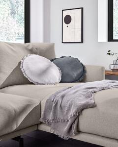 Fodera cuscino Clarice in cotone e lino grigio Ø 45 cm
