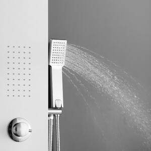 Colonna doccia idromassaggio Caloa2 con miscelatore meccanico bianco lucido 2 getti