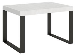 Tavolo Allungabile 120/380x90 cm Tecno Premium Bianco Frassino Gambe Antracite
