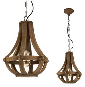 Eglo 49724 Kinross lampada a sospensione in legno Ø 31cm marrone