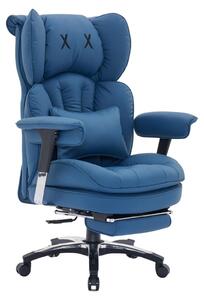 Sedia da ufficio ergonomica con poggiapiedi, poltrona direzionale