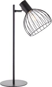Lampada BRILLIANT, lampada da tavolo Blacky nera opaca, 1x A60, E27, 40 W, con interruttore a cordicella