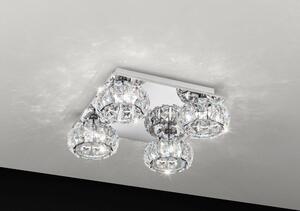 Corliano crystal LED plafoniera cromo 4x 5W