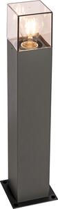 Lampada da esterno a colonna moderna, 50 cm, grigio scuro, IP44, Danimarca