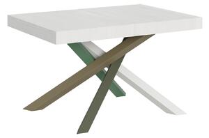 Tavolo Allungabile 120/380x90 cm Volantis Bianco Frassino Gambe Multicolore 4/A