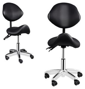 Sedia ergonomica per ufficio, bianca, in ecopelle e alluminio, con altezza e schienale regolabili