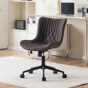 Sedia da ufficio ergonomica - Sedia girevole e oscillante - Regolabile in altezza - Marrone