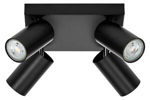 LEDVANCE LED SPOT OCTAGON PL 4 x 3,4W, GU10, 920lm, nero, temperatura di colore 2.700K, colore della luce bianco caldo, intramontabile, lampada LED sostituibile, ideale per interni, CRI 90, teste regolabili, dimmerabile