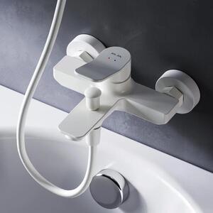 AM.PM Miscelatore per vasca da bagno Miscelatore per vasca da bagno Bianco Miscelatore monocomando Rubinetti per vasca da bagno a parete in ottone