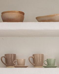 Tazzina da caffè con piattino Tilia in ceramica beige
