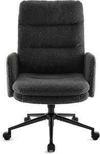Sedia da scrivania con schienale alto, sedia da ufficio con braccioli (grigio scuro) | Sedia per comò con braccioli? Sedia girevole ergonomica, regolabile in altezza, adatta per ufficio o soggiorno