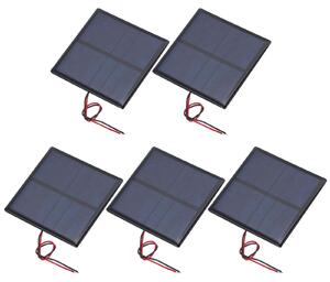 5 pannelli solari in miniatura, 3 V, 0,63 W, 210 mA, policristallini, dimensioni 70 mm x 70 mm