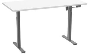 Scrivania LonaE con funzione alza/abbassa elettrica 160x80x71-120cm bianco, nero