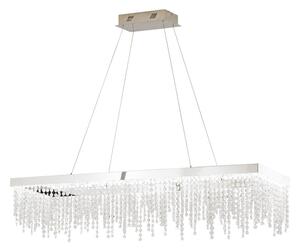 Lampada a sospensione LED Antelao 5100lm cromo, trasparente