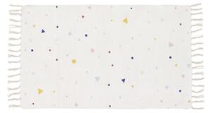 Tappeto Miris cotone pois e triangoli multicolore 65 x 110 cm