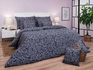 Set di lenzuola in crepe, colore grigio scuro, dimensioni 140x200 cm e 70x90 cm