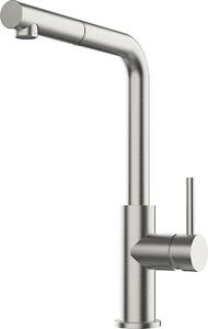 Miscelatore monocomando KeraDomo SKIVA in acciaio inox massiccio con bocca estraibile / Systemceram