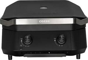 Barbecue a gas Cozze® con 2 zone / 2 griglie aggiuntive, superficie di cottura 51 x 39 cm, dimensioni dell'apparecchio 37,8 x 59,7 x 58,9 cm, 5 kW, acciaio / ghisa, nero