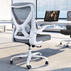 Sedia da ufficio ergonomica, grigio scuro - Seduta in rete - 51x60x103 cm