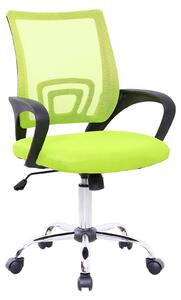 Sedia da scrivania per bambini, regolabile in altezza, con rivestimento in rete e braccioli, colore verde