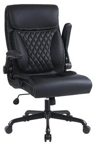 Sedia da ufficio nera in ecopelle - Sedia da gaming ergonomica
