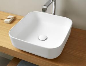 Lavabo da appoggio CATANIA 39x39 cm, bianco opaco