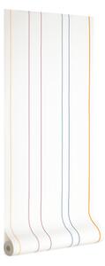 Carta da parati Nahilin bianca con motivo a righe multicolore 10 x 0,53 m FSC MIX Credit