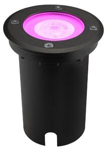 Faretti a LED da esterno, marca Ledvion, grado di protezione IP67, potenza 4,9W, attacco GU10, RGB, diametro 1 metro, design circolare, con tecnologia smart