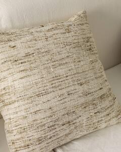 Fodera cuscino Devi cotone e lino con righe beige e marroni 45 x 45 cm