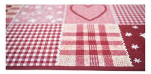 Passatoia cucina antiscivolo Master cuore in cotone, rosso, 50x170