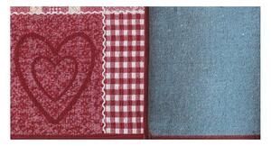 Passatoia cucina antiscivolo Master cuore in cotone, rosso, 50x170