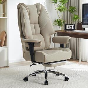 Sedia da ufficio oversize, color beige chiaro - Sedia ergonomica per ufficio - Capacità di carico: 200 kg