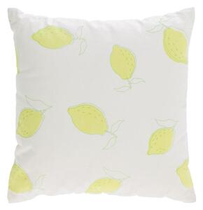Fodera per cuscino Etel 100% cotone limoni giallo e bianco 45 x 45 cm