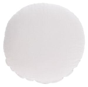 Fodera per cuscino tondo Tamane 100% lino bianco Ø 45 cm