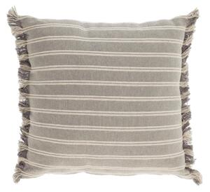 Fodera per cuscino Sweeney 100% cotone strisce bianco e grigio 45 x 45 cm