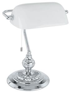 Eglo 90968 Lampada da tavolo Banker cromo bianco