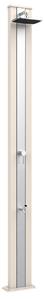 Doccia Solare da Esterno Giardino 30L Miscelatore e Lavapiedi Arkema Spring S Fascia Inox Bianco Cr