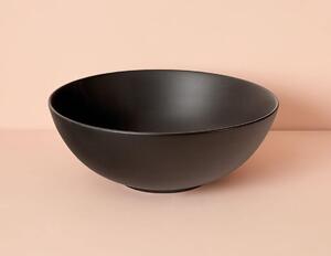 SANYCCES PADOVA Lavabo da appoggio Ø 39,5 cm x 14h con valvola a stelo click-clack, nero opaco