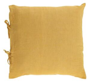 Fodera per cuscino Tazu 100% lino senape 45 x 45 cm