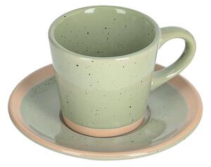 Tazzina da caffè con piattino Tilia in ceramica verde chiaro