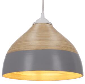 Lampada da soffitto di design / lampada da soffitto, realizzata a mano a Bali in bambù - Modello Bambusa 10, bianco crema, 16*25*25 cm, lampade a sospensione in materiali naturali