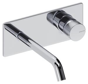 SANYCCES LOOP K ColdOpen: miscelatore da lavabo a parete da incasso con sbraccio di 18 cm, cromato lucido
