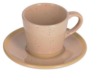 Tazzina da caffè con piattino Tilia in ceramica beige