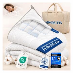 Coperta ponderata 2-in-1, 135 x 200 cm, 6 kg – calda e morbida, ideale come coperta, coperta terapeutica, coperta pesante per adulti | MONDSTEIN
