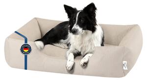 Cuccia per cani BedDog ZARA con rivestimento lavabile, cesto per cani, divanetto per cani, LIGHT-SAND (beige chiaro), (XL) ca. 100x85x23 cm